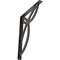 Ekena Millwork Versailles Wrought Iron Bracket, (Single center brace), Antiqued Pewter 1 1/2"W x 12"D x 15"H BKTM01X12X15SVEAPW - alternate 1